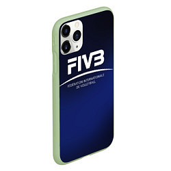 Чехол iPhone 11 Pro матовый FIVB Volleyball, цвет: 3D-салатовый — фото 2