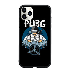 Чехол iPhone 11 Pro матовый PUBG, цвет: 3D-черный