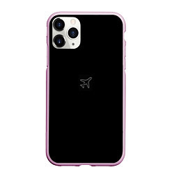 Чехол iPhone 11 Pro матовый Минимализм самолет, цвет: 3D-розовый
