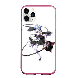 Чехол iPhone 11 Pro матовый Re:Zero, цвет: 3D-малиновый