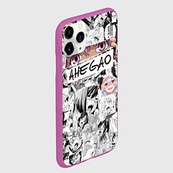 Чехол iPhone 11 Pro матовый Ахегао Ahegao, цвет: 3D-фиолетовый — фото 2