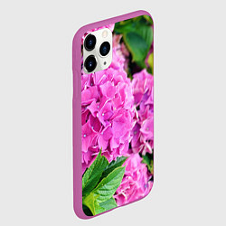 Чехол iPhone 11 Pro матовый Гортензия, цвет: 3D-фиолетовый — фото 2