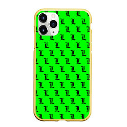 Чехол iPhone 11 Pro матовый Эл паттерн зеленый