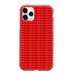 Чехол iPhone 11 Pro матовый Death note pattern red, цвет: 3D-красный