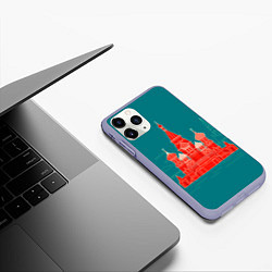 Чехол iPhone 11 Pro матовый Москва, цвет: 3D-светло-сиреневый — фото 2