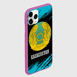 Чехол iPhone 11 Pro матовый KAZAKHSTAN КАЗАХСТАН, цвет: 3D-фиолетовый — фото 2