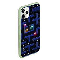 Чехол iPhone 11 Pro матовый Pacman, цвет: 3D-салатовый — фото 2