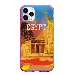 Чехол iPhone 11 Pro матовый Египет Пирамида Хеопса, цвет: 3D-малиновый