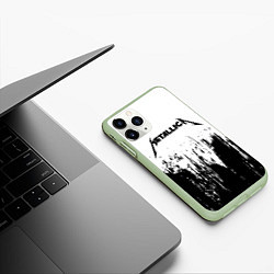 Чехол iPhone 11 Pro матовый METALLICA МЕТАЛЛИКА, цвет: 3D-салатовый — фото 2