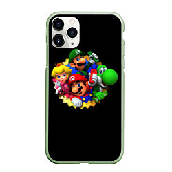 Чехол iPhone 11 Pro матовый Марио, цвет: 3D-салатовый