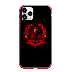 Чехол iPhone 11 Pro матовый Death Note, цвет: 3D-красный