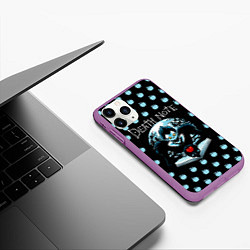 Чехол iPhone 11 Pro матовый Death Note, цвет: 3D-фиолетовый — фото 2