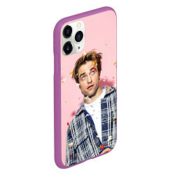 Чехол iPhone 11 Pro матовый ROBERT PATTINSON, цвет: 3D-фиолетовый — фото 2