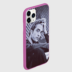 Чехол iPhone 11 Pro матовый Роберт Паттинсон, цвет: 3D-фиолетовый — фото 2
