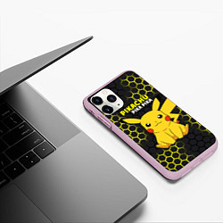 Чехол iPhone 11 Pro матовый Pikachu Pika Pika, цвет: 3D-розовый — фото 2