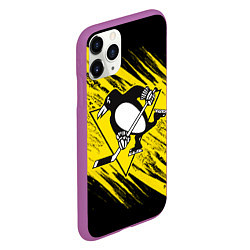 Чехол iPhone 11 Pro матовый Pittsburgh Penguins Sport, цвет: 3D-фиолетовый — фото 2