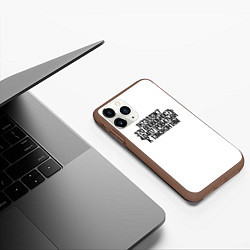 Чехол iPhone 11 Pro матовый Интеллект - это способность МЕМ про Хокинга, цвет: 3D-коричневый — фото 2