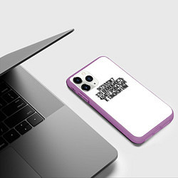 Чехол iPhone 11 Pro матовый Интеллект - это способность МЕМ про Хокинга, цвет: 3D-фиолетовый — фото 2