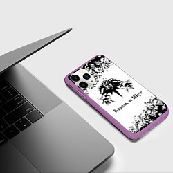 Чехол iPhone 11 Pro матовый КОРОЛЬ И ШУТ, цвет: 3D-фиолетовый — фото 2