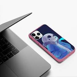 Чехол iPhone 11 Pro матовый UNDERTALE, цвет: 3D-малиновый — фото 2