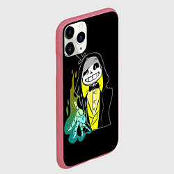 Чехол iPhone 11 Pro матовый UNDERTALE, цвет: 3D-малиновый — фото 2