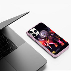 Чехол iPhone 11 Pro матовый UNDERTALE, цвет: 3D-розовый — фото 2
