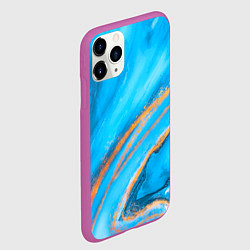 Чехол iPhone 11 Pro матовый Краски, цвет: 3D-фиолетовый — фото 2