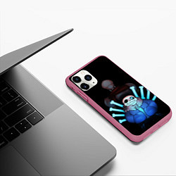 Чехол iPhone 11 Pro матовый UNDERTALE, цвет: 3D-малиновый — фото 2