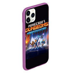 Чехол iPhone 11 Pro матовый Minecraft Dungeons, цвет: 3D-фиолетовый — фото 2