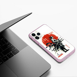 Чехол iPhone 11 Pro матовый ONE PIECE ZOHO SAMURAI, цвет: 3D-розовый — фото 2