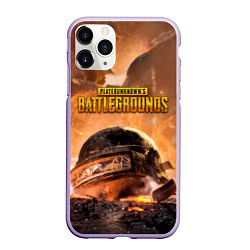 Чехол iPhone 11 Pro матовый PlayerUnknowns Battlegrounds, цвет: 3D-светло-сиреневый