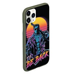 Чехол iPhone 11 Pro матовый I WILL BE BACK TERMINATOR, цвет: 3D-темно-зеленый — фото 2