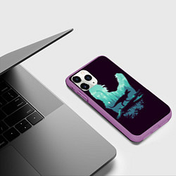 Чехол iPhone 11 Pro матовый T-Rex, цвет: 3D-фиолетовый — фото 2