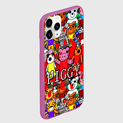 Чехол iPhone 11 Pro матовый ROBLOX PIGGY, цвет: 3D-фиолетовый — фото 2