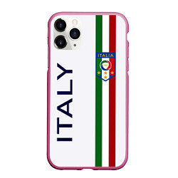 Чехол iPhone 11 Pro матовый СБОРНАЯ ИТАЛИИ, цвет: 3D-малиновый