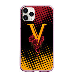 Чехол iPhone 11 Pro матовый CYBERPUNK 2077 VALENTINO, цвет: 3D-розовый