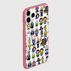 Чехол iPhone 11 Pro матовый UNDERTALE, цвет: 3D-малиновый — фото 2