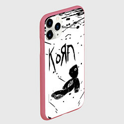 Чехол iPhone 11 Pro матовый Korn, цвет: 3D-малиновый — фото 2