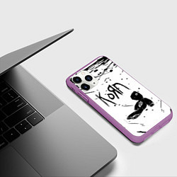 Чехол iPhone 11 Pro матовый Korn, цвет: 3D-фиолетовый — фото 2