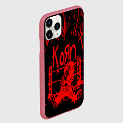 Чехол iPhone 11 Pro матовый Korn, цвет: 3D-малиновый — фото 2