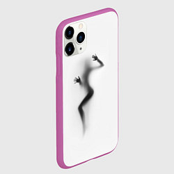 Чехол iPhone 11 Pro матовый ДЕВУШКА ЗА СТЕКЛОМ, цвет: 3D-фиолетовый — фото 2