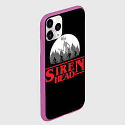 Чехол iPhone 11 Pro матовый Siren Head, цвет: 3D-фиолетовый — фото 2