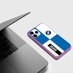 Чехол iPhone 11 Pro матовый BMW, цвет: 3D-фиолетовый — фото 2