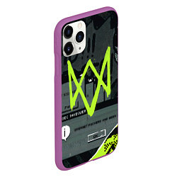 Чехол iPhone 11 Pro матовый WATCH DOGS: LEGION, цвет: 3D-фиолетовый — фото 2