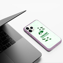 Чехол iPhone 11 Pro матовый Енот, цвет: 3D-сиреневый — фото 2