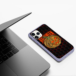 Чехол iPhone 11 Pro матовый Halloween, цвет: 3D-светло-сиреневый — фото 2