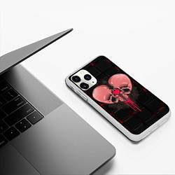 Чехол iPhone 11 Pro матовый Halloween love, цвет: 3D-белый — фото 2