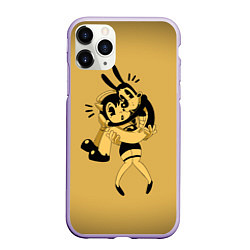 Чехол iPhone 11 Pro матовый Bendy And The Ink Machine, цвет: 3D-светло-сиреневый