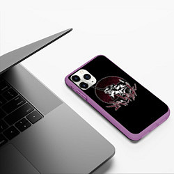 Чехол iPhone 11 Pro матовый Evangelion, цвет: 3D-фиолетовый — фото 2