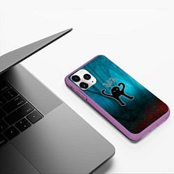 Чехол iPhone 11 Pro матовый ЪУЪ, цвет: 3D-фиолетовый — фото 2